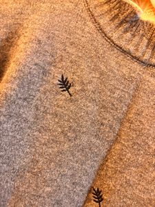 Grey Embroidered Sweater