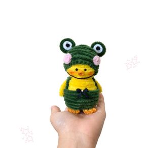 Fuzzy Froggy Duck Plush🐸🌟