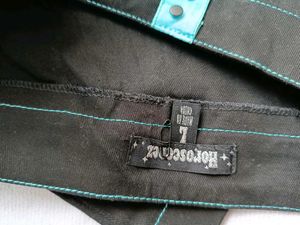 Black Mini Skirt with Contrast Stitching