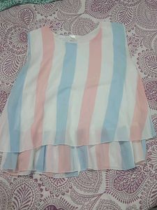 Striped Pastel Sleeveless Top