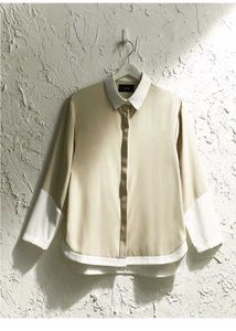 Chic Two-Tone Collared shirt for girls