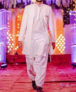 Men's White Ethnic indo western with Kurta Set