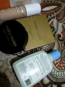 Combo 3 Makeup Product Foundation Cleanser Compact