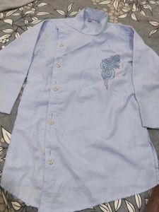 Light Blue Embroidered Kurta