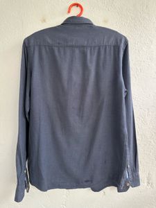 Men's Dark Blue Long Sleeve Shirt