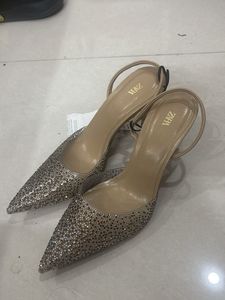 Zara Embellished Slingback Heels