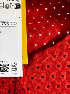 New H&amp;M Orange Eyelet Crop Top