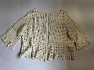 Cream Crochet Cardigan