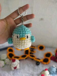 Cute Crochet Penguin Keychain