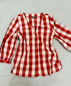 Red &amp; White Checkered Top