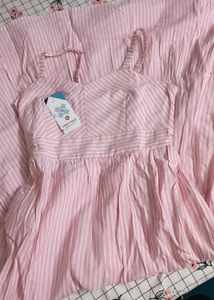 Cute Pink Striped Tiered Maxi Dress 😻👗