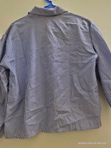 Blue Striped Button-Up Shirt - 40"