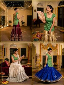 Green Brocade Kurti