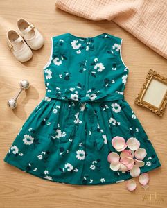 Charming Floral Print Dress for Girls