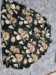 Vintage Floral Black top