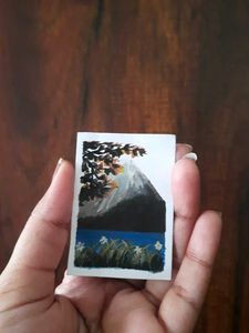 Handmade mini painting for decor