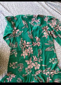 Green Floral Mini Dress