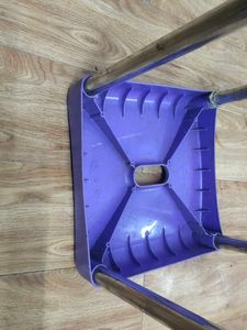 Purple and Silver Accent Stool