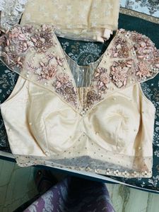 Embellished Cream designer lehnga