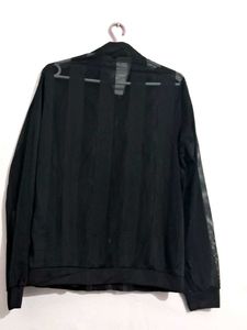 Women's black net jacket top