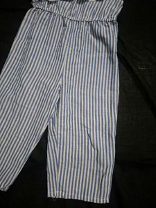 Blue Striped Jumpsuit for Girls