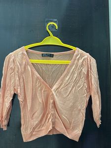 Zara Peach Cardigan - Women's Top