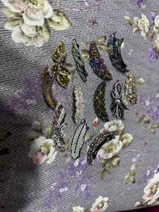 Sparkling Rhinestone Hair Clips (Set of 9)