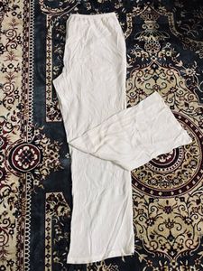 White Palzzo Drawstring Pant