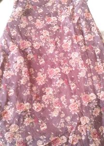 Elegant Floral Print Anarkali Gown