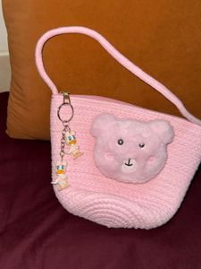Cute Pink Bear Crossbody Bag