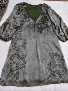 Designer Unique Embellished Silk Dress