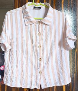 Striped Button-Up Shirt