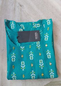 Beautiful Teal Printed Kurta