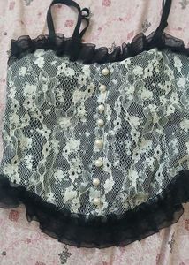Lace Ruffle Cami Top