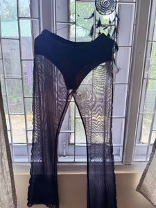 Flared Mesh Pants