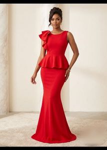 Elegant Red Mermaid Gown