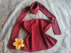 Stylish Maroon Off-Shoulder Top