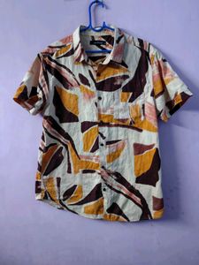 Abstract Print Short Sleeve Shirt