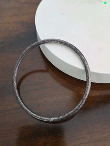 Pure  Silver Etched Bangle Bracelet