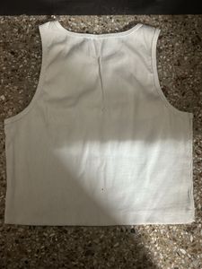 Ribbed White Tank Top