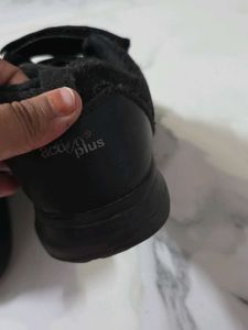 Black Velcro Strap School shoes