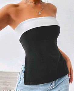 black &amp; white tube top