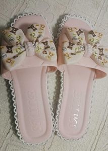 Cute Bear Bow Slide Sandals