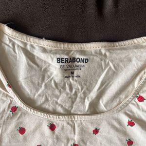 Rose Print Cropped Top