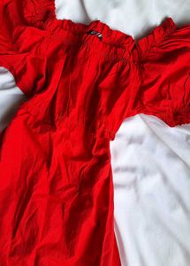 Cottage core red Dress