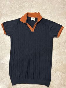 Men's Navy Black Polo T-Shirt