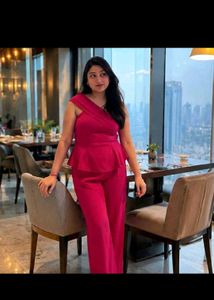 Chic Magenta Peplum cord set