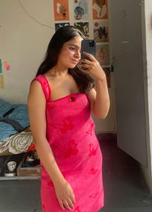 Pink Floral Mini Dress