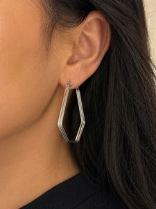 Geometric Outline Hoop Earrings