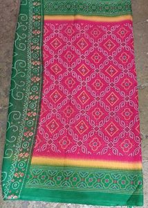 Green Bandhani Saree